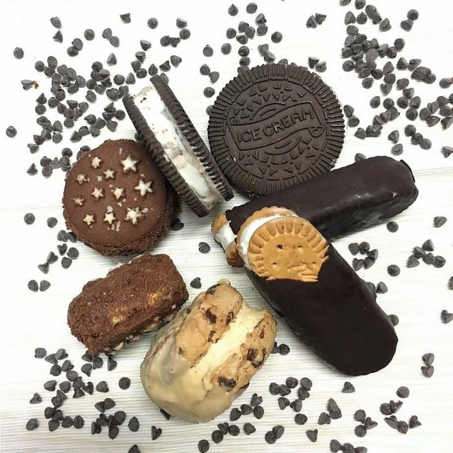 Biscotti gelato artigianali al cioccolato